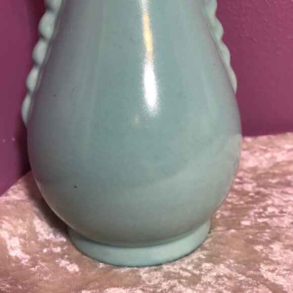 Vintage Light Robin Blue MCM Mid-Century Modern Vase GUC Retro Home Decor Style - Picture 4 of 6